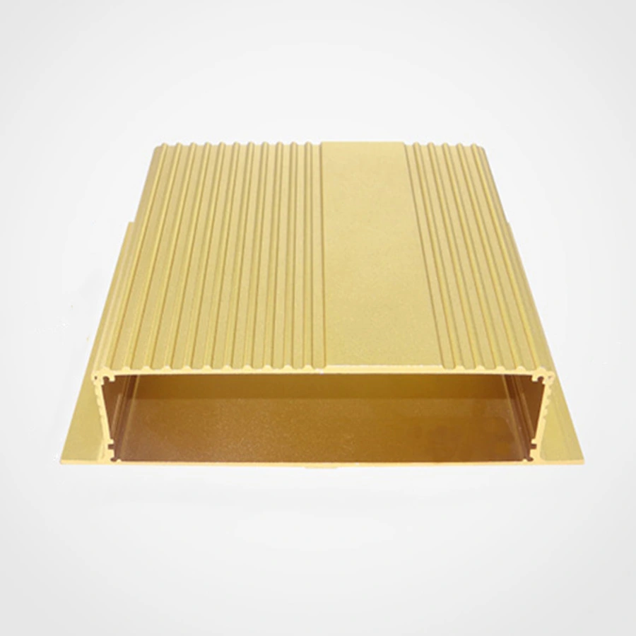 150mm Width Aluminum Extruded Gold Anodizing Electrical Box Extrusion Heat Sink Profile Enclosure Factory Price