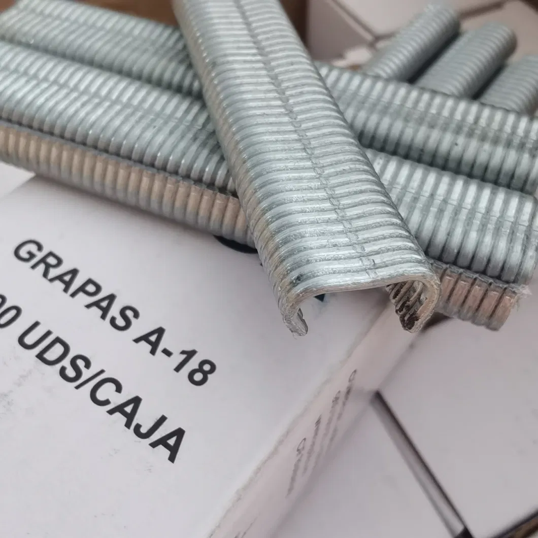 M16 M18 M20 Galvanized Surface Hog Rings Staples for Fence Wire Fixing