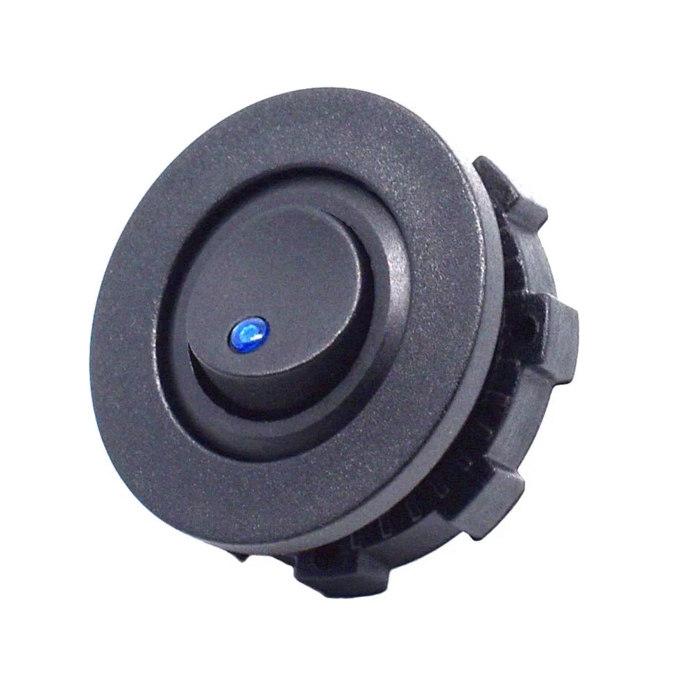 Switch Housing with Car Truck Round Rocker Toggle Switch Spst on-off Control (Blue LED Light)