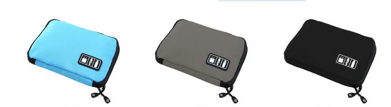 Electronics Accessories Bag, Folding Travel Organizer Case Storage Carry Case for Cables, Earphones, Portable Hard Drives, Power Banks, Adapters Esg10060