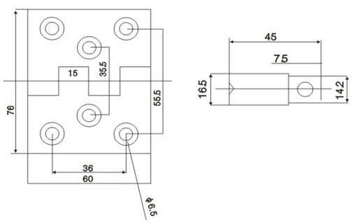 Electrical Cabinet Hinge E Cl238-1 Zinc Alloy 180 Degree Rotation