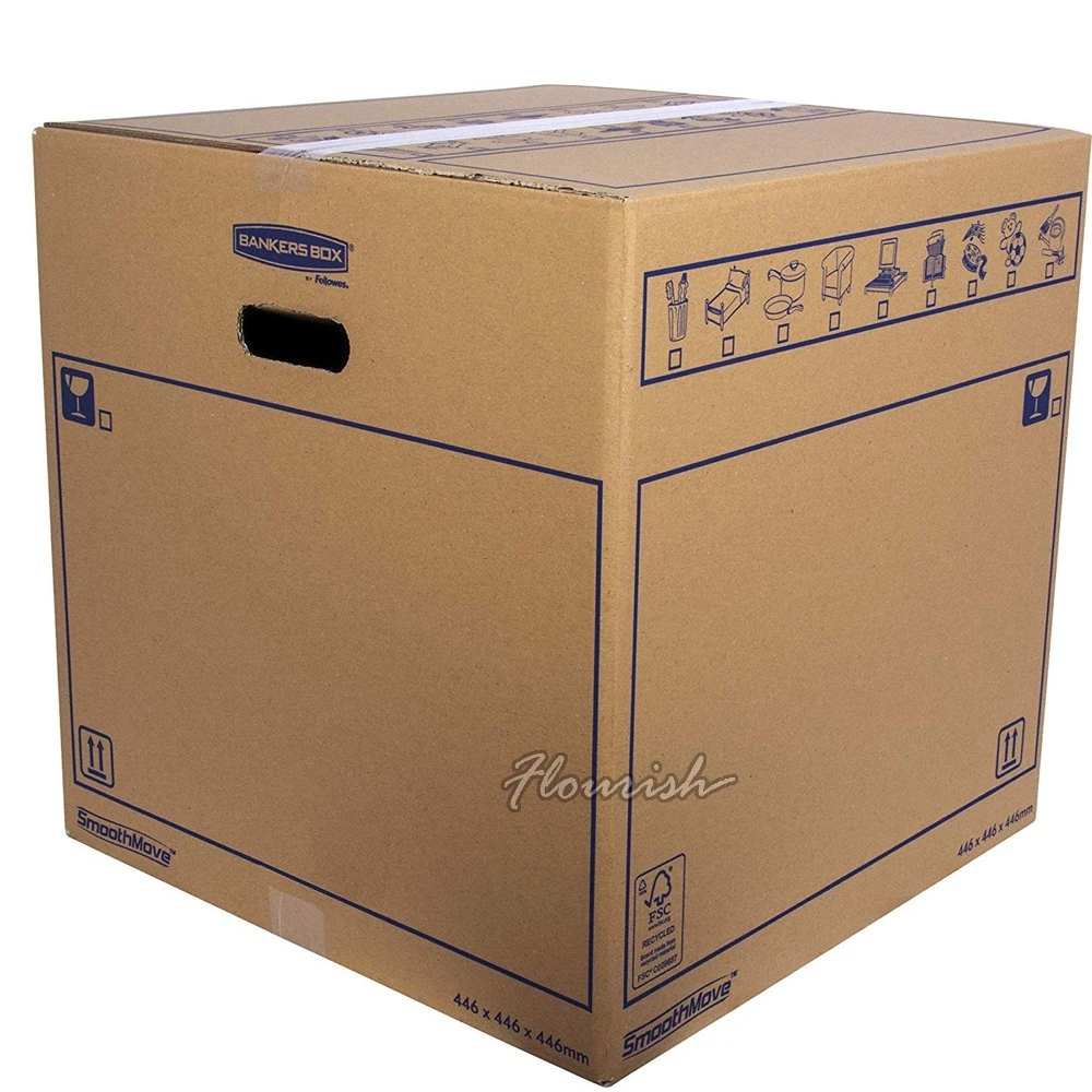 Customized 3/5 Ply BC Flute Double Walls Corrugated Cardboard Brown Kraft Paper Packaging Carton Box for Heavy Fruit Electronic Moving Packing Shipping