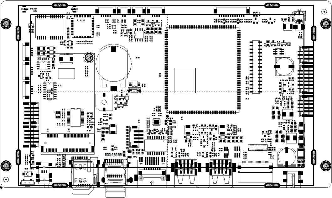 7 Inch Quad-Core Cortex-A53 Architecture Processor 1.5GHz A133 Motherboard Touch Panel for Industrial Control Equipment