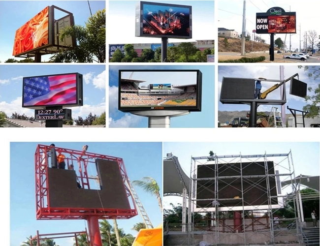 LED Screen Fixed Install P10 Outdoor Waterproof LED Screen Advertising LED Video Wall LED Display Aluminum Iron LED Cabinet