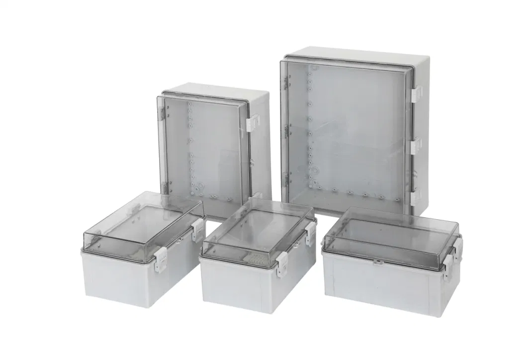 IP65 Plastic Enclosure Electronic Power Junction Box with Transparent Lid