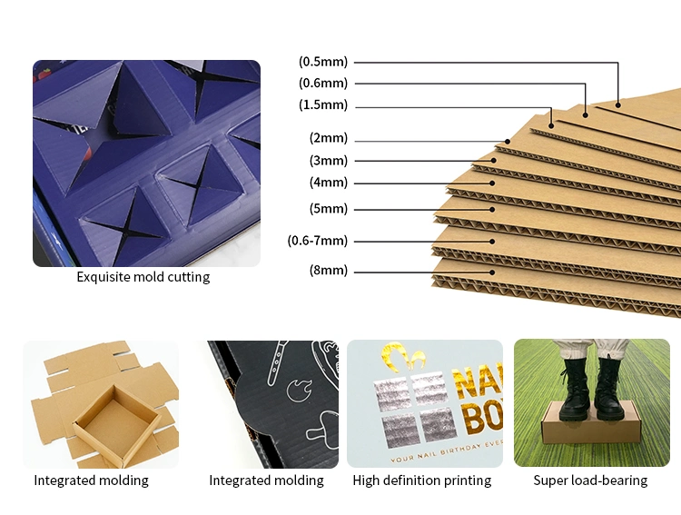 Custom Printing Shipping Cardboard E Flute Plain Flat Box Packaging Black Foldable Paper Clothing Box