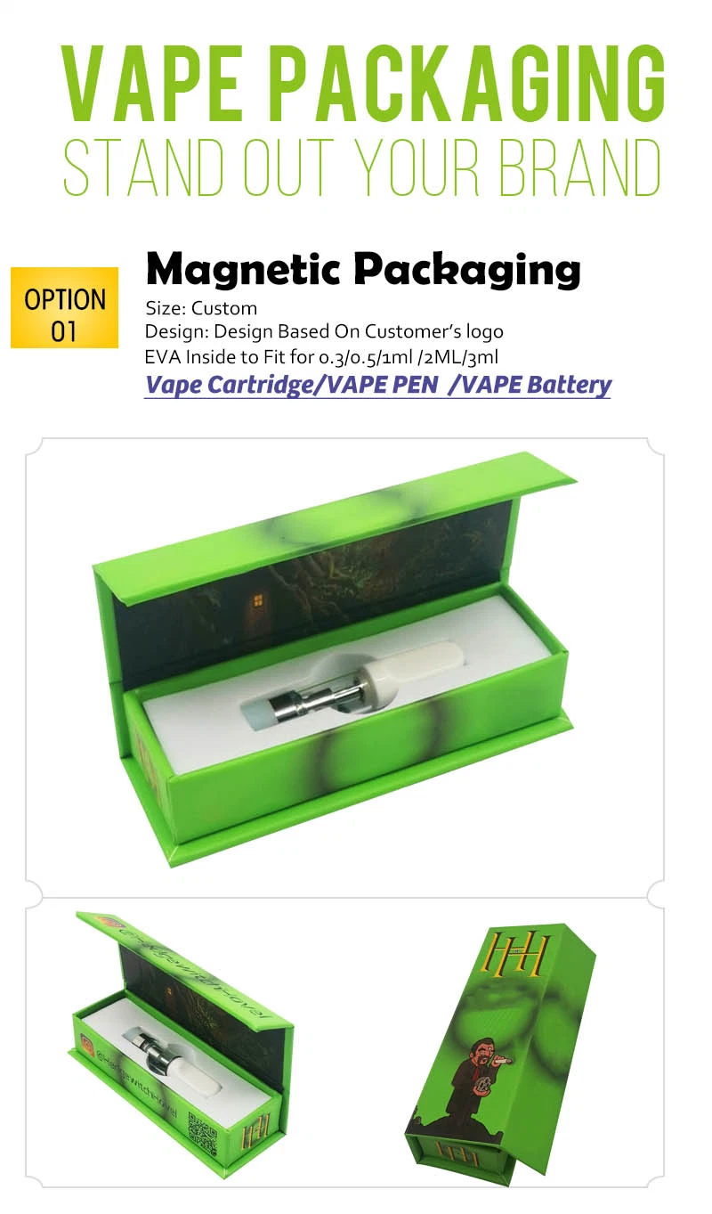 Custom Childproof E Cigarette Pckaging 1000mg 2ml Vape Pen Packaging Box with Window