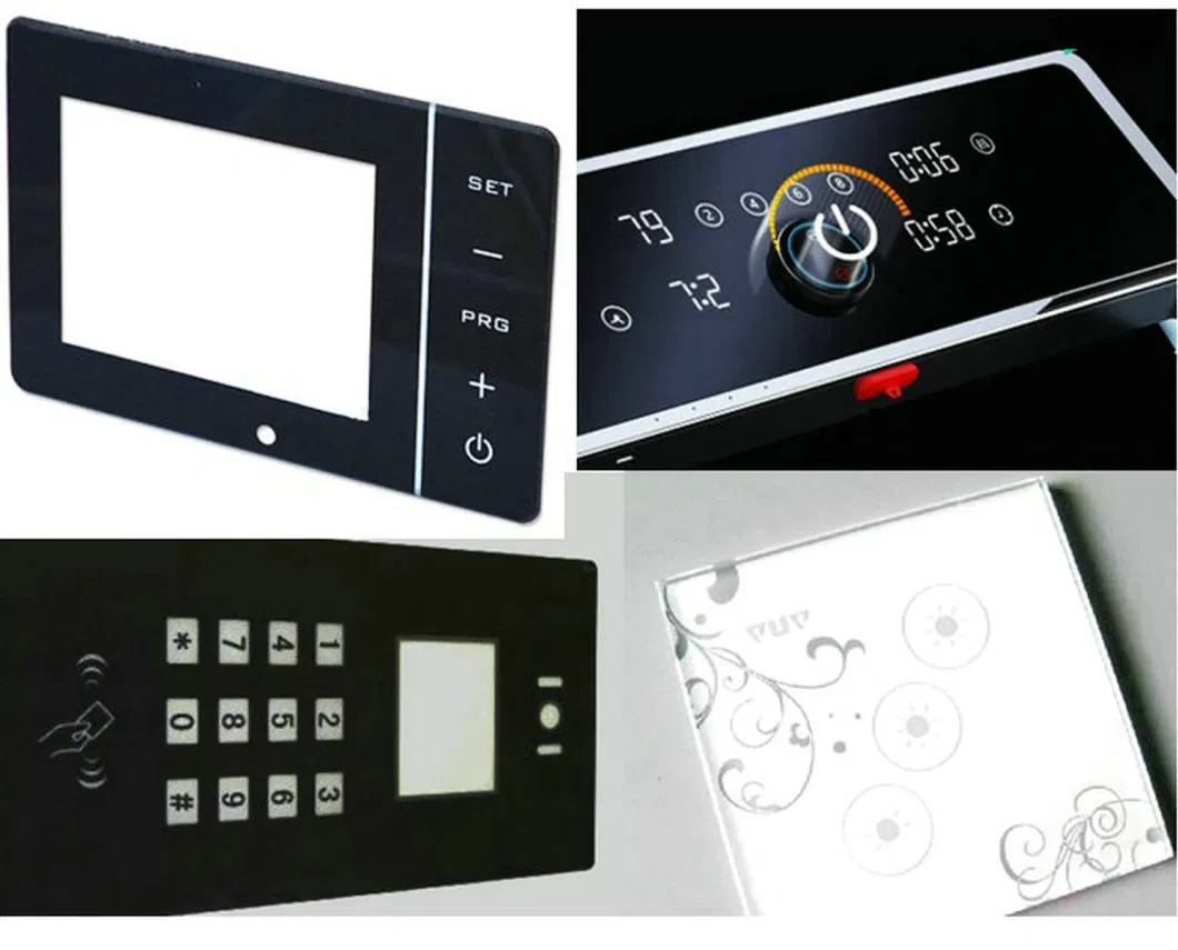 Custom Acrylic Capacitive Touch Control Panel with Screen Printing Graphic Overlays