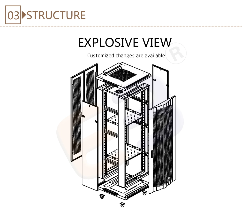 19&quot; 42u Dia-Assemble Metal Perforated Door Floor Server Rack Cabinet