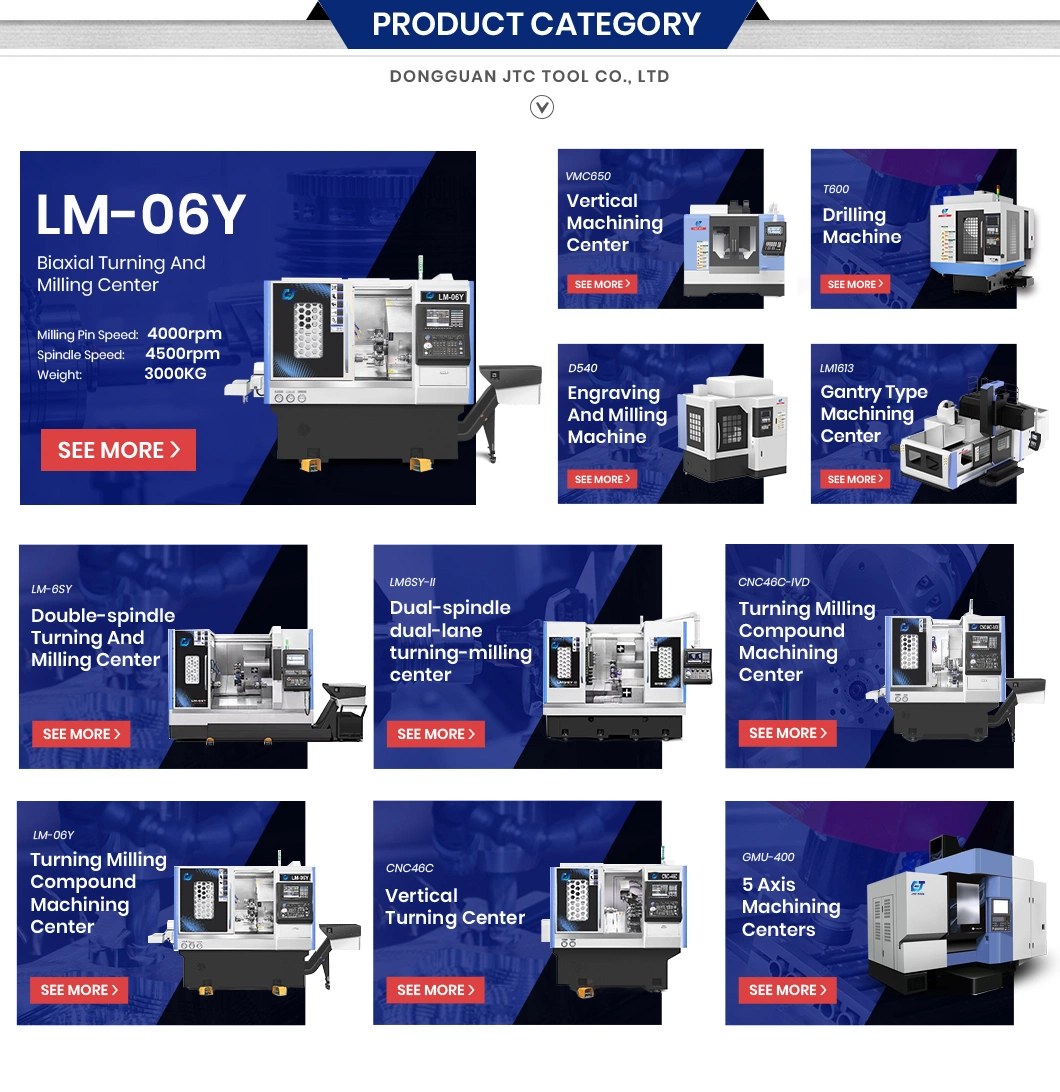 Jtc Tool Milling Machine Center China Manufacturers Wholesale CNC Turning Centre Siemens Control System Lm-06y CNC Machining Center with a Y-Axis Power Turret