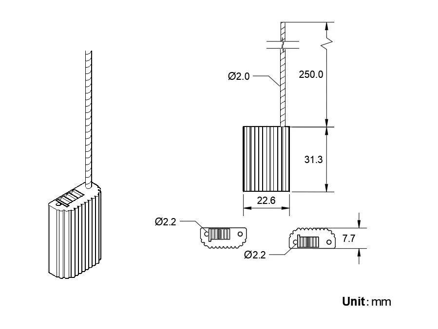 ISO17712 Approved High Security Container Metal Cable Seal with Wire Rope