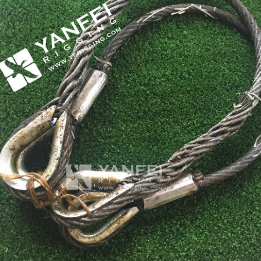 Custom Length Galvanized Steel Wire Rope Sling