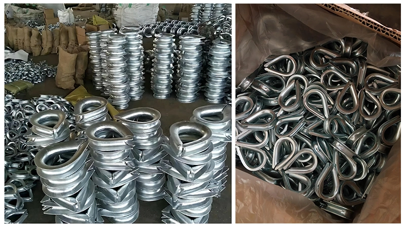 Rigging Hardware Lifting Galvanized or Stainless Steel Wire Rope Thimble with BS464 Standard