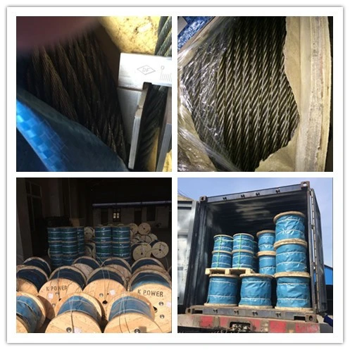 Ungalvanized Steel Wire Rope 6X12+7FC Made of Carbon Steel for General Purpose