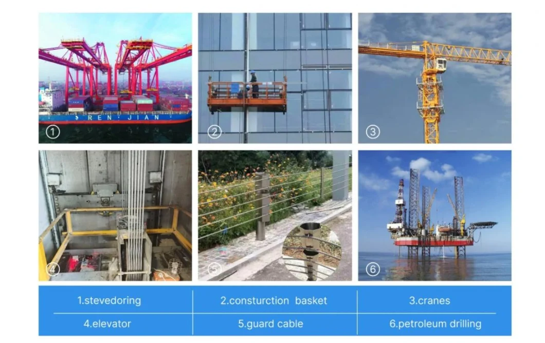 Environmental Friendly Steel Cable Carbon Elevator Crane Galvanized Stainless Steel Wire Rope