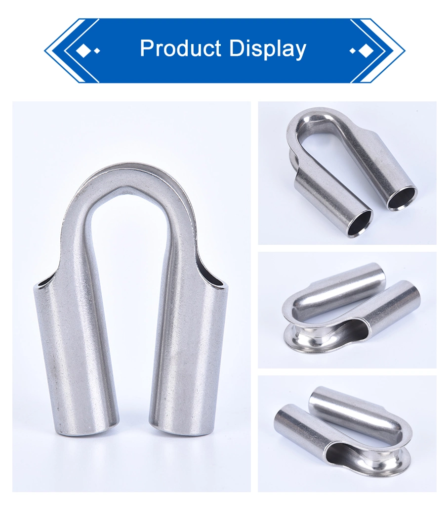 Wholesale M6-M20 Stainless Steel 304 Heavy Duty Cable Wire Rope Tube Thimbles