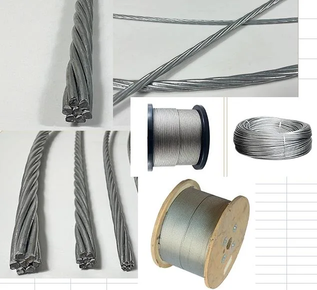 Ungalvanized 35wx7 Steel Black Wire Rope Multi PC Strands Non-Rotating for Crane Metal Fiber Core Steel Core 35wx7+FC/35wx7+Iws/Iwr Galvanzied 1270--1960n/mm2
