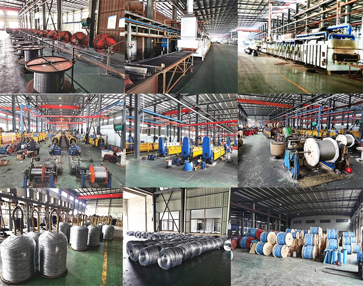 6*19+FC API, DIN, Atms, GB Galvanized PVC Coated &Smooth Diameter 16mm Steel Wire Rope for Hanging and Ground Wire Use