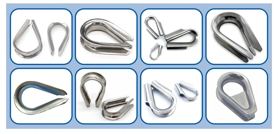 China Origin Stainless Steel Wire Rope Thimble Fittings 2-32mm
