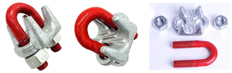 G450 Us Type Wire Rope Fitting Clamp / Drop Forged Steel Cable Clip