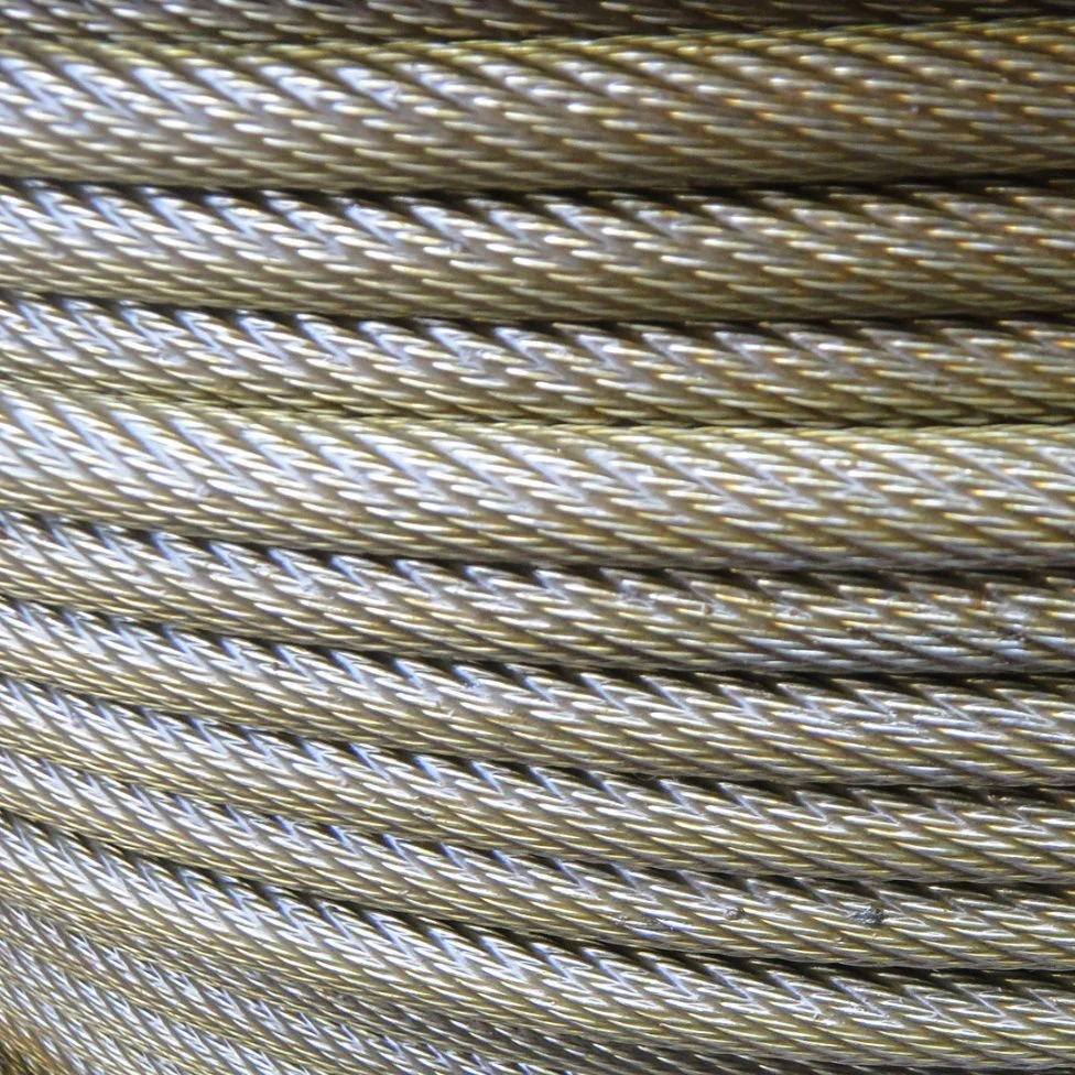 Non Rotating Ungalvanized Steel Wire Rope 35X7 for Crane with Yellow Grease