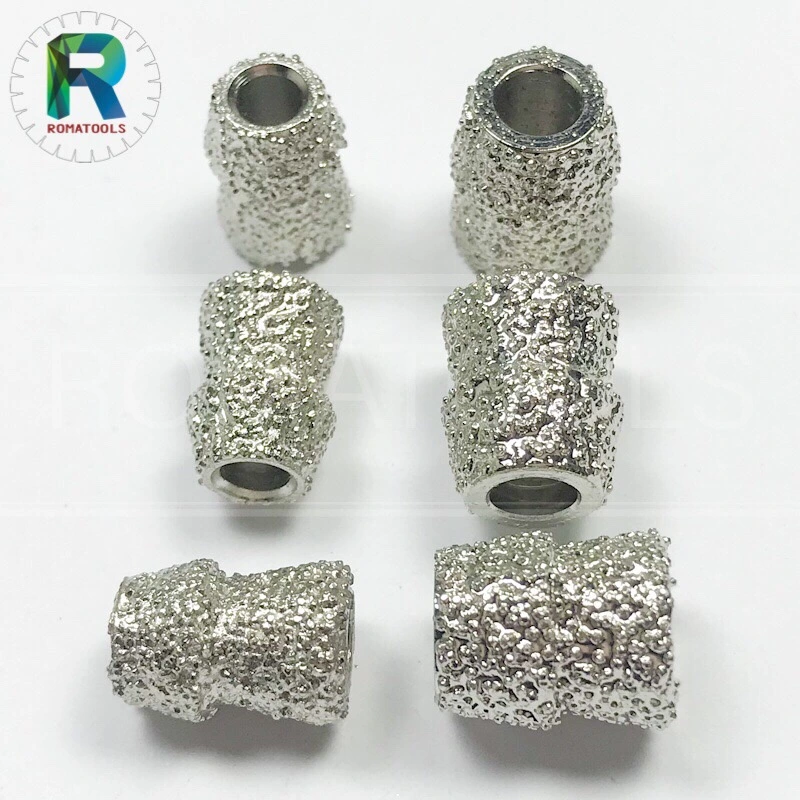 10.5mm Vacuum Brazed Diamond Wire Rope for Marble Dry Cutting Spring Type From Romatools