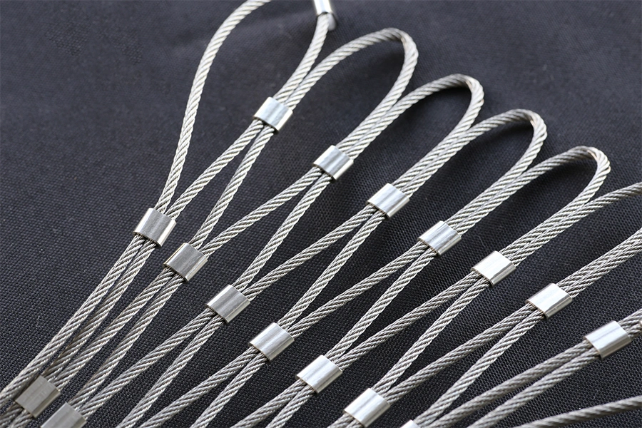 7X7 or 7X9 Stainless Steel 304 316L Flexible Wire Rope Cable Mesh for Animal Fence