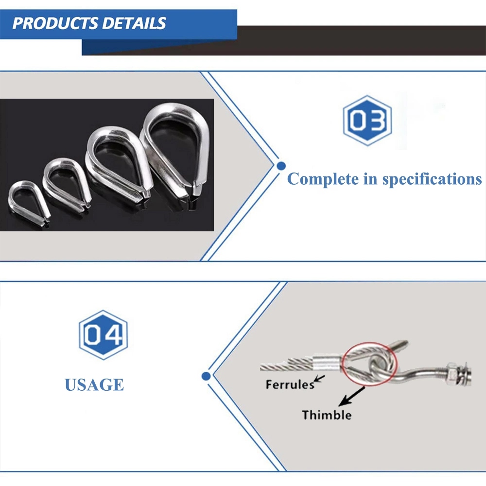 High Performance Us. Type G411 Stainless Steel Standard Wire Rope Thimble