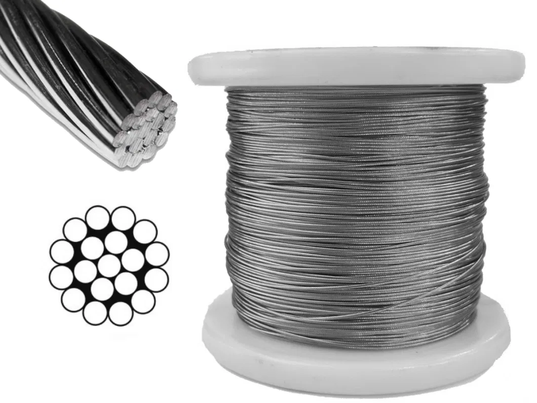 Manufacturer 6X19s Dia. 5mm-60mm Black Bright Ungalvanized Steel Wire Rope