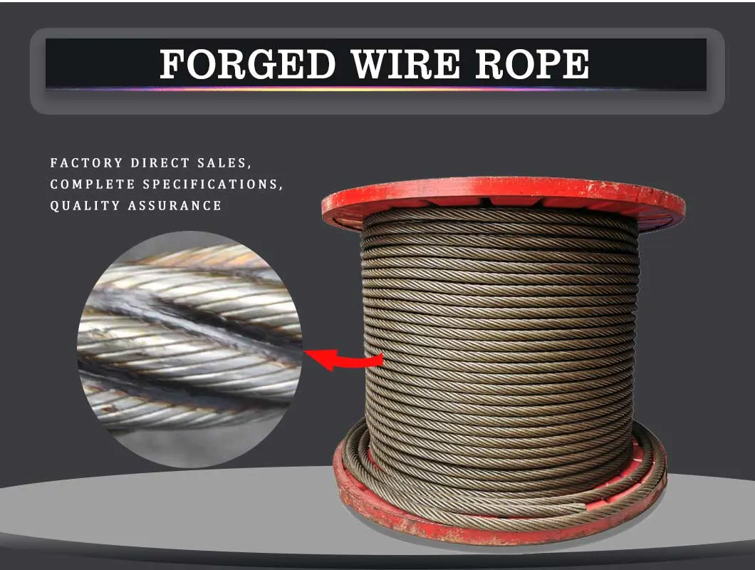 Hot Sales Best Quality Coil Packing Fiber Core Electric Galvanized Steel Wire Rope 6X24+7FC