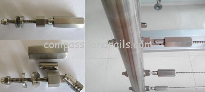 OEM Customized Stainless Steel Cable Handrail Balustrade Railing/Wire Rope Fittings