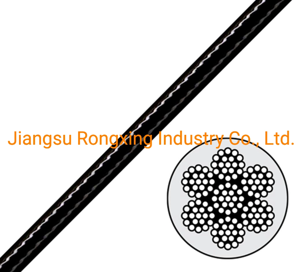 7/32&prime;&prime; Steel Wire Rope, Rr-W-410e, PVC/PP/PE Coated Cable, Improved Plow Steel Wire Rope