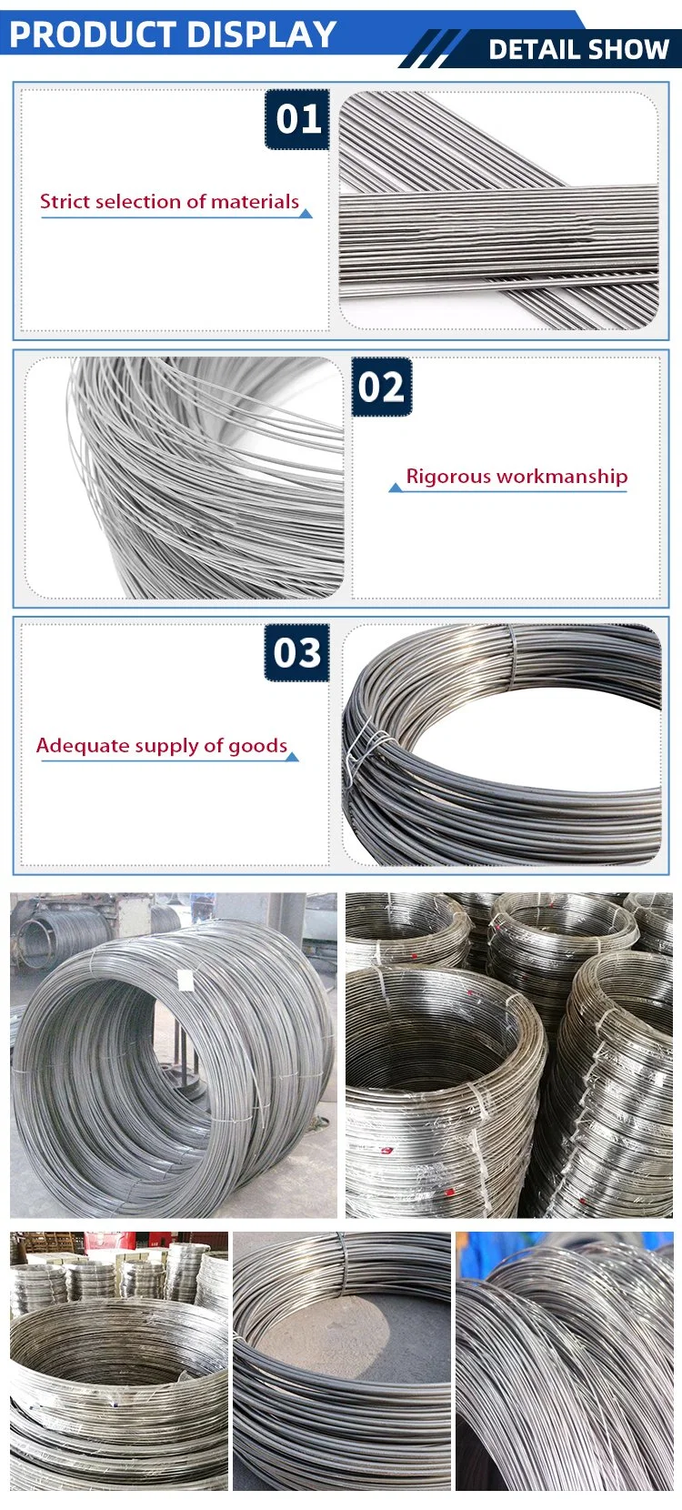 SS316 Black Oxide Finished Wire Rope Stainless Steel 1*19