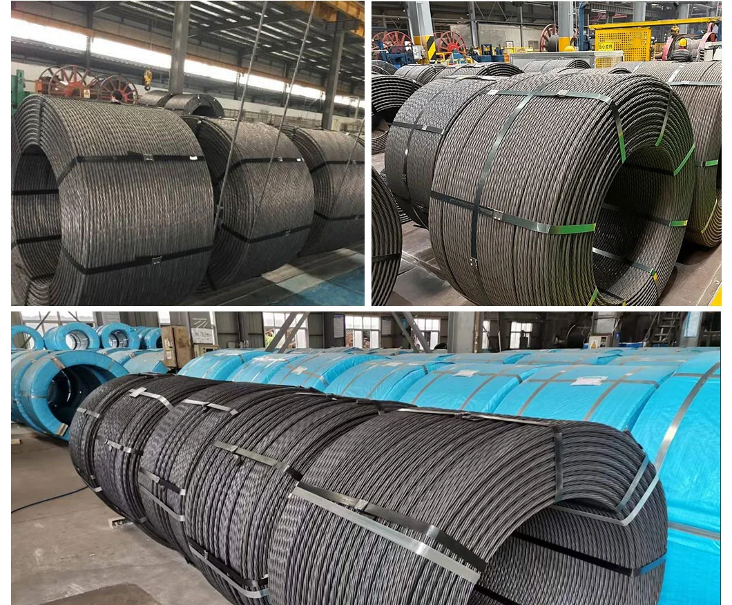 Wholesale Manufacturer Hot Sale Galvanized Steel Wire Rope Price Prestressed Bonded PC 7 Strand Steel Wire
