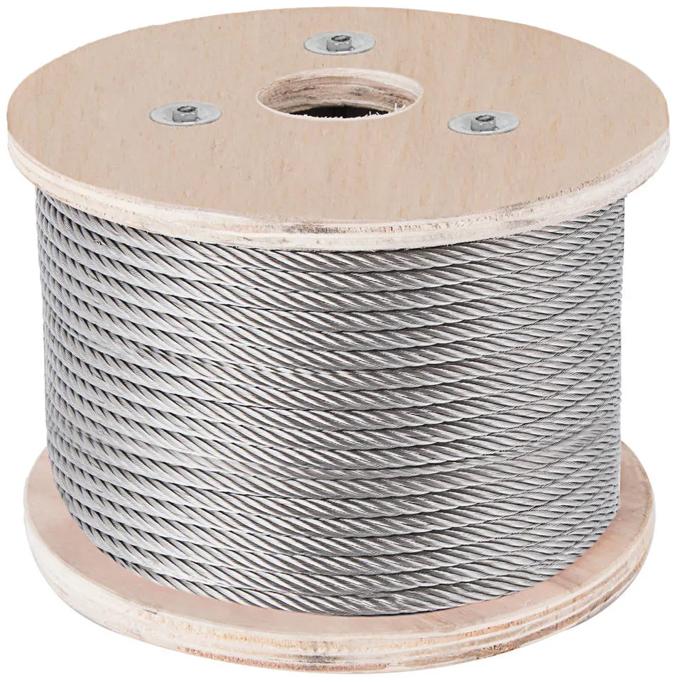 Stainless Steel Wire Rope, 7X7 Vinyl Coated 1/16&quot; Diameter 368 Lbs Breaking Strength for 304 Stainless Steel Wire Rope