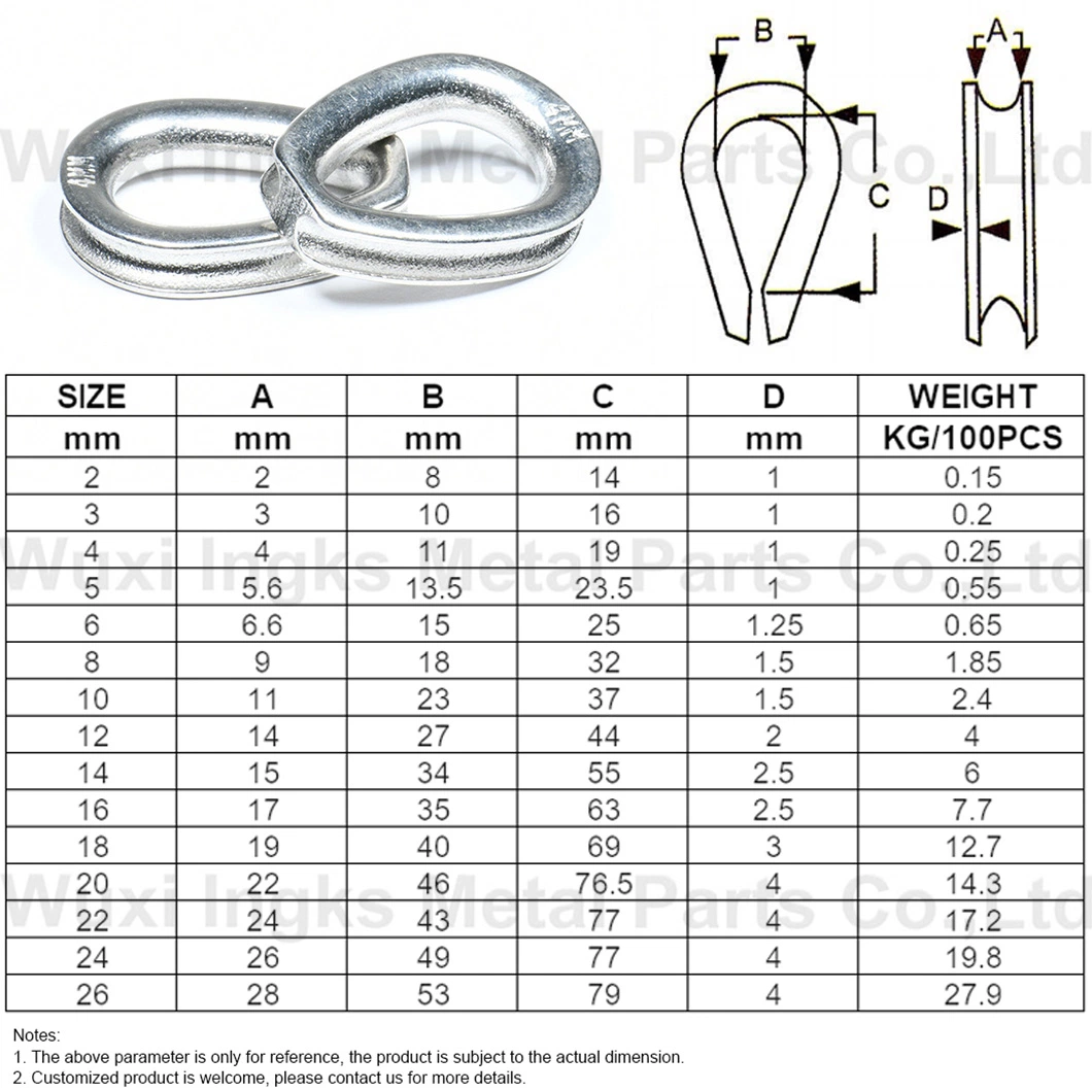 Wholesale Top Rated Professional Outdoor Sport Equipment Stainless Steel Wire Rope Round Thimble