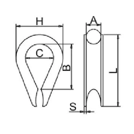 Stainless Steel Wire Rope Fitting Rigging Hardware Fastener Thimble