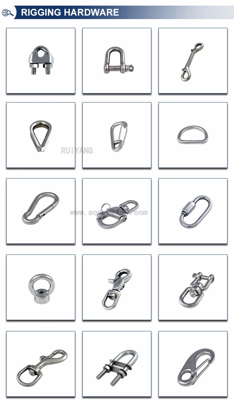 Heavy Duty Stainless Steel Wire Rope Clip with Thimble