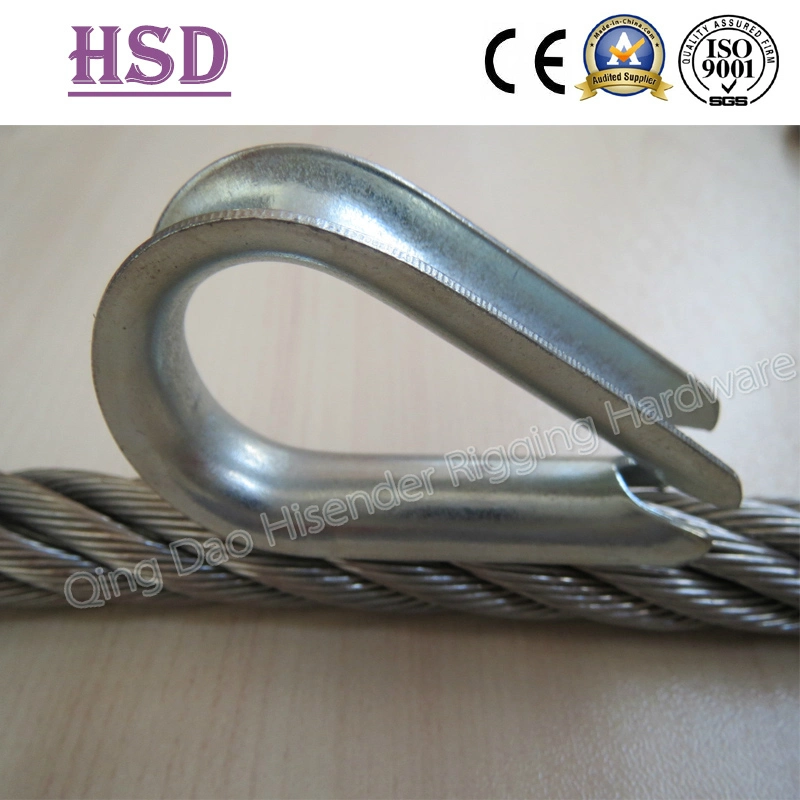 Galvanized Carbon Steel DIN6899A Wire Rope Thimble