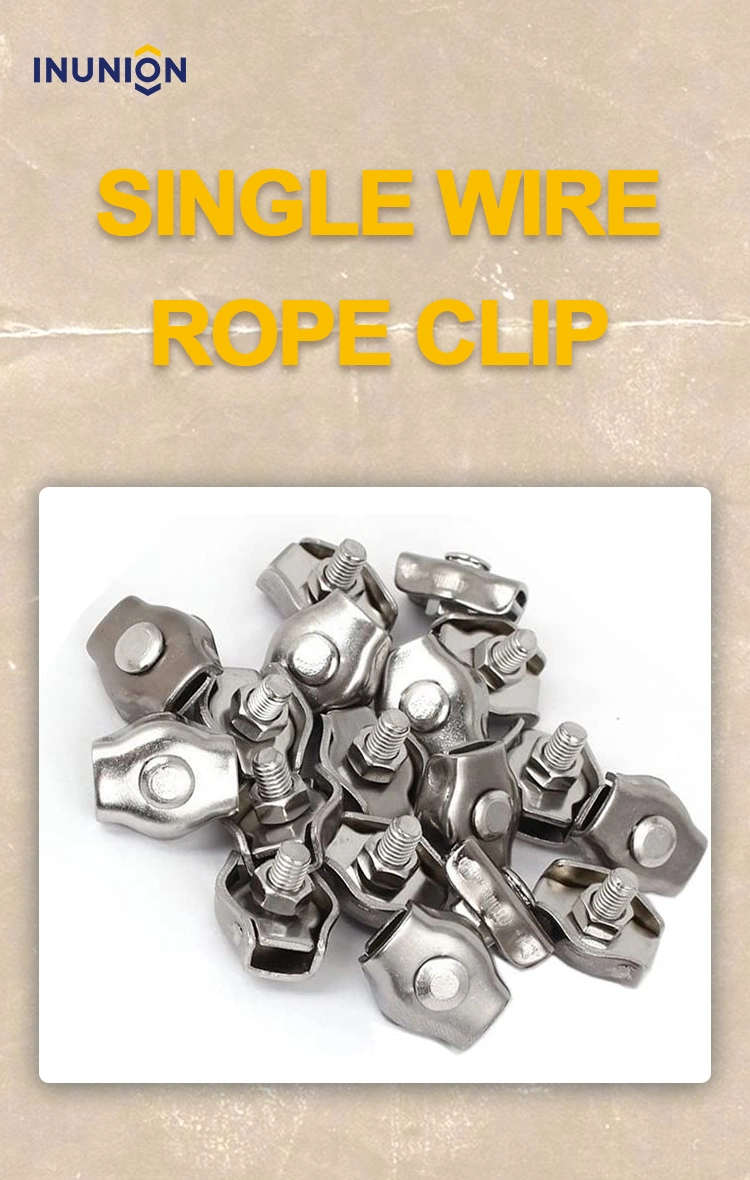 Stainless Steel Wire Rope Clips Fixing Simplex Wire Rope Clip Cable Clamp Caliper