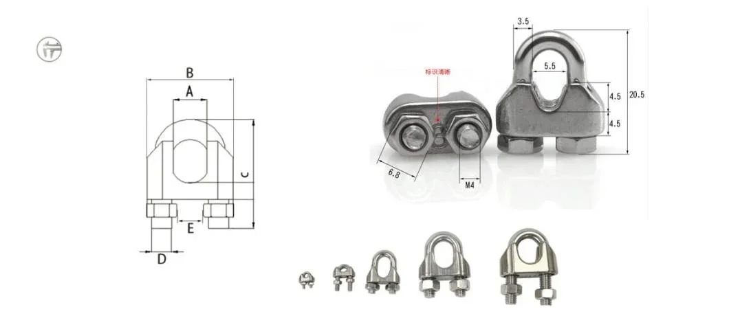 Drop Forged Carbon Stainless Steel Hot Dipped Galvanized Wire Rope Cable Clip