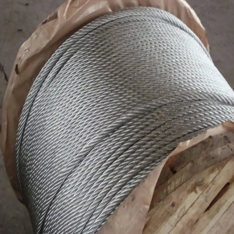 Steel Wire Rope Galvanized 1X19 1.0mm-6mm High Carbon Hot/Ele DIP Galvanized Steel Wire Rope