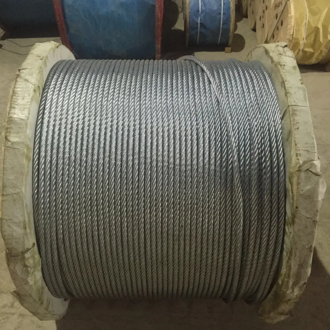 6X37+Iwrc Galvanized Steel Wire Rope 7X37 Cables High Carbon Soft