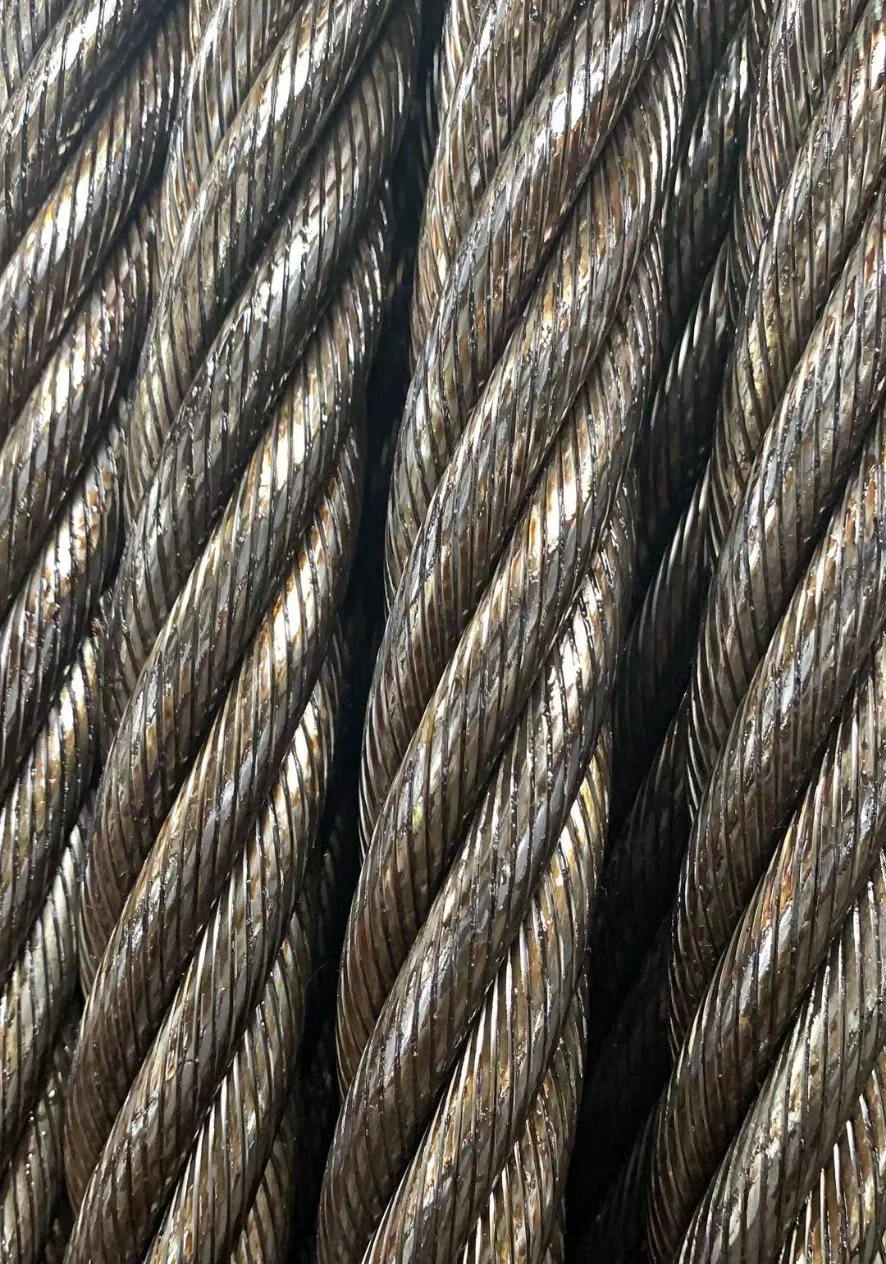 Ungalvanized Compacted Steel Wire Rope 4vxk39s+5FC Bright Swaged 1570/1670/1770/1870MPa Cables Maunfacturer