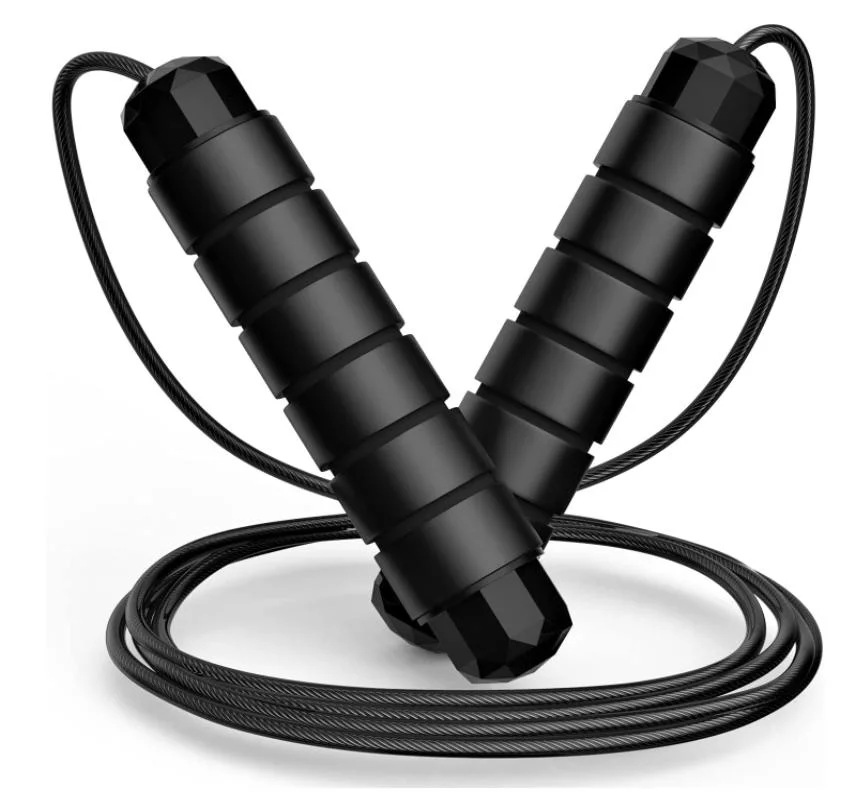 Fitness Workout Weighted Handle PVC Coated Steel Wire Adjustable Jump Rope