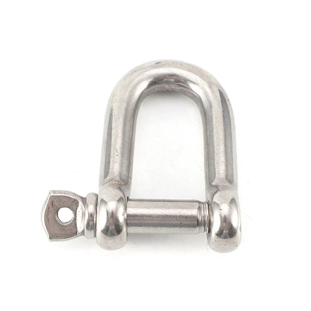 Stainless Steel Forged Wire Rope Sling Accessory Bow Dee Shape Rigging Lifting Marine Bolt Type Anchor Twist Twisted Shackle