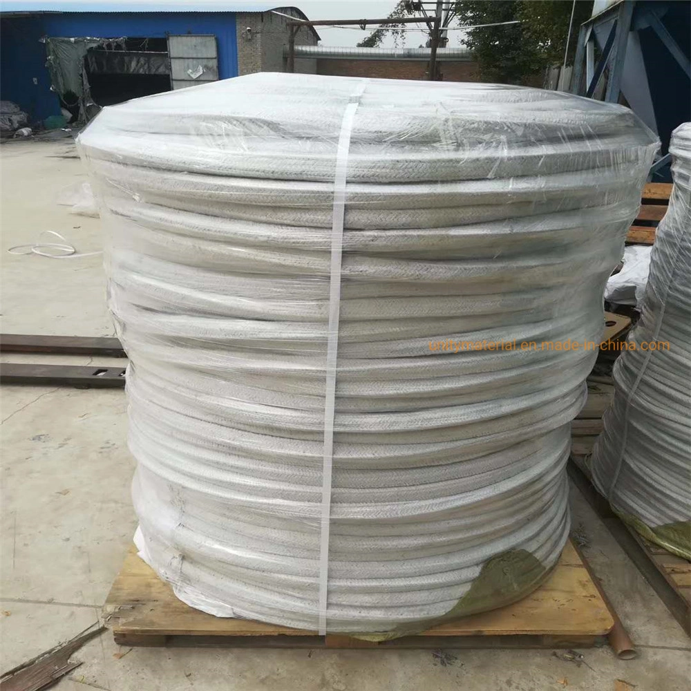 1260c Refractory Rcf Mineral Wool Twist Textiles High Temperature Resistant Braided Ceramic Fiber Rope with Ss Steel Wire