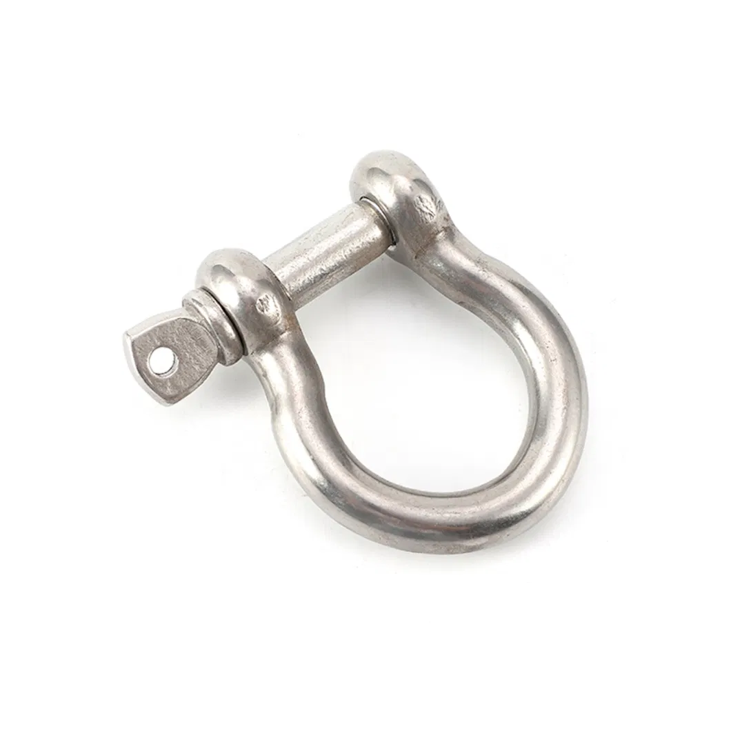 Stainless Steel Forged Wire Rope Sling Accessory Bow Dee Shape Rigging Lifting Marine Bolt Type Anchor Twist Twisted Shackle