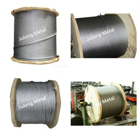 Flexible Black Steel Wire Rope, 35W*7 Construction