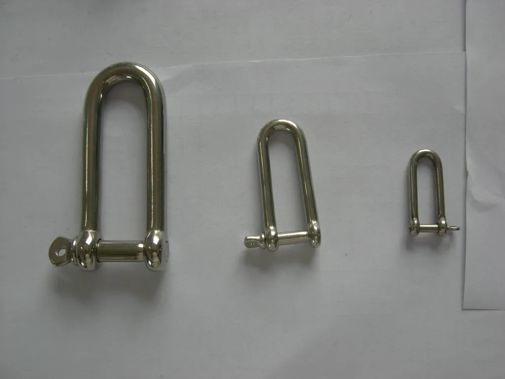 Stainless Steel Long D Shackle D Type Shackle Sling Accessories Steel Wire Rope Sling Chain Sling